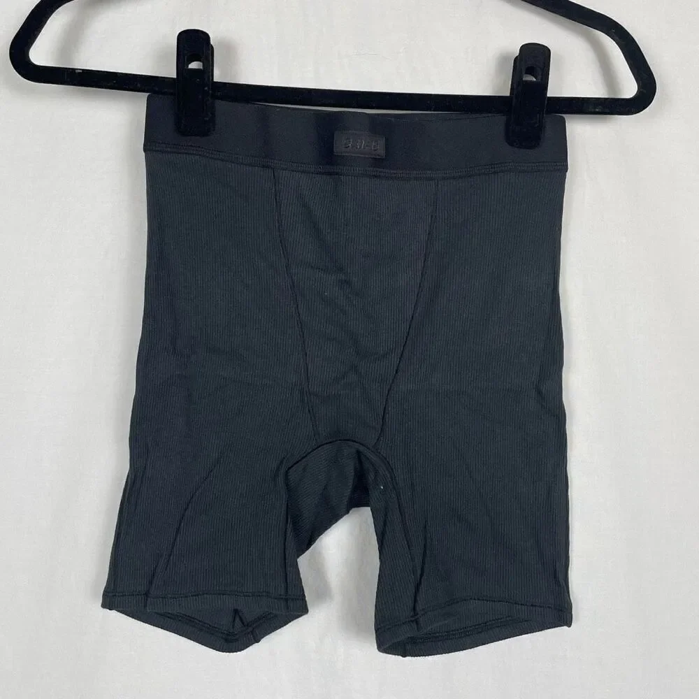 Skims NWT Cotton Rib Boxer In Soot - Women’s XS‎